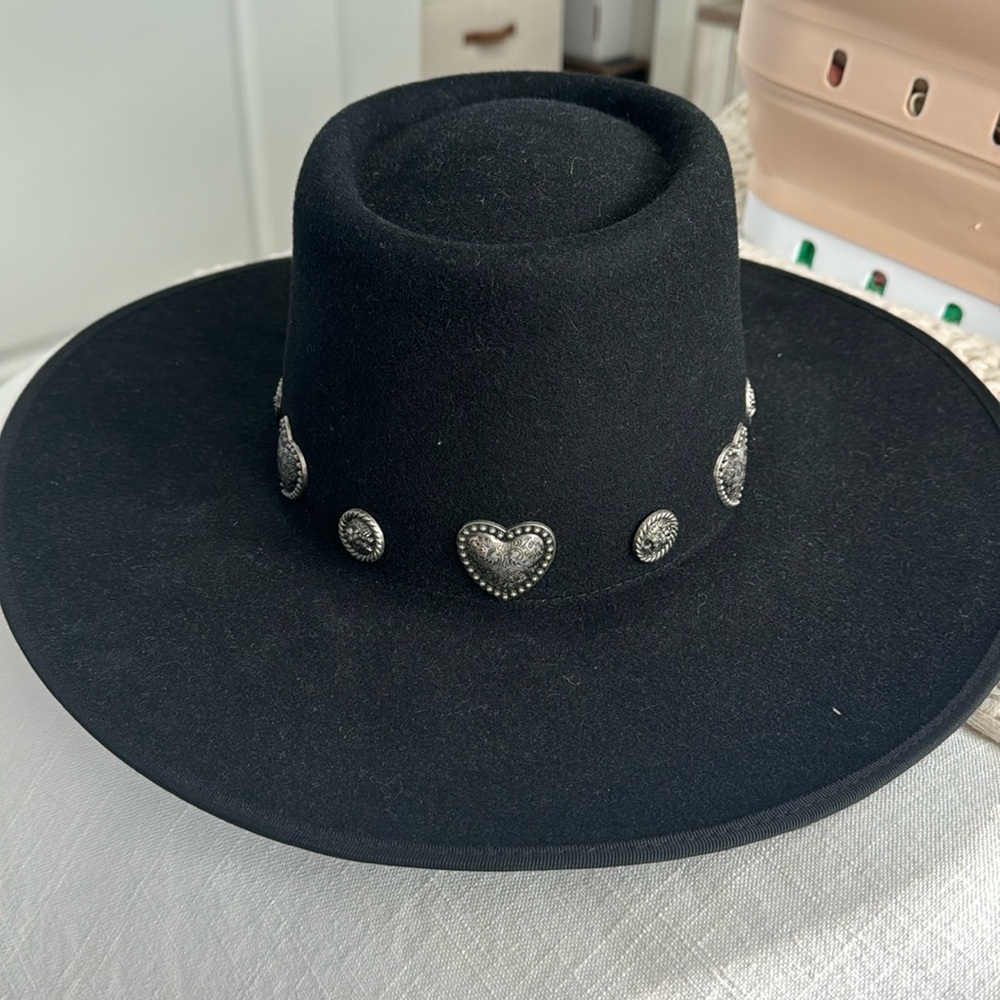 100% Wool western fedora hat